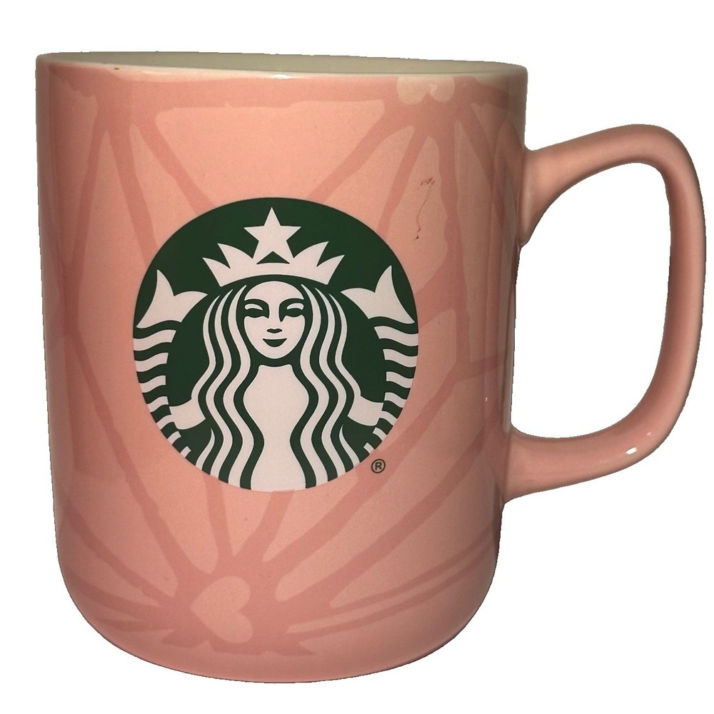 Starbucks Valentine's Day coffee/mug 2021 light Pink featuring the green mermaid